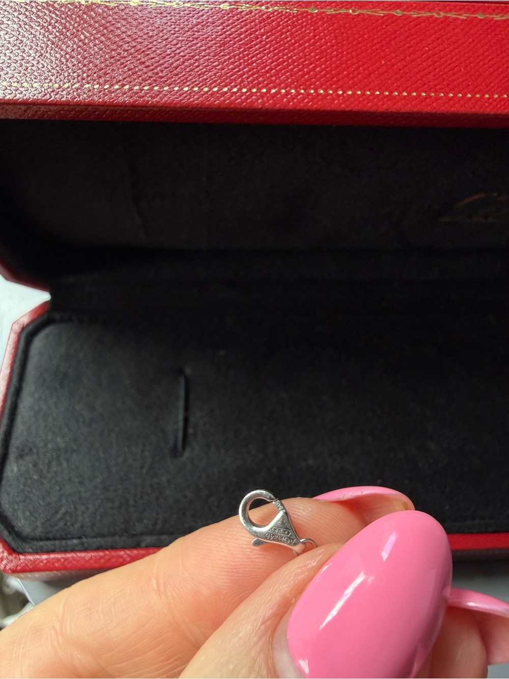 Authentic Cartier LOVE Bracelet on Chain in 18K white gold with 2 diamonds. - Picture 6 of 9